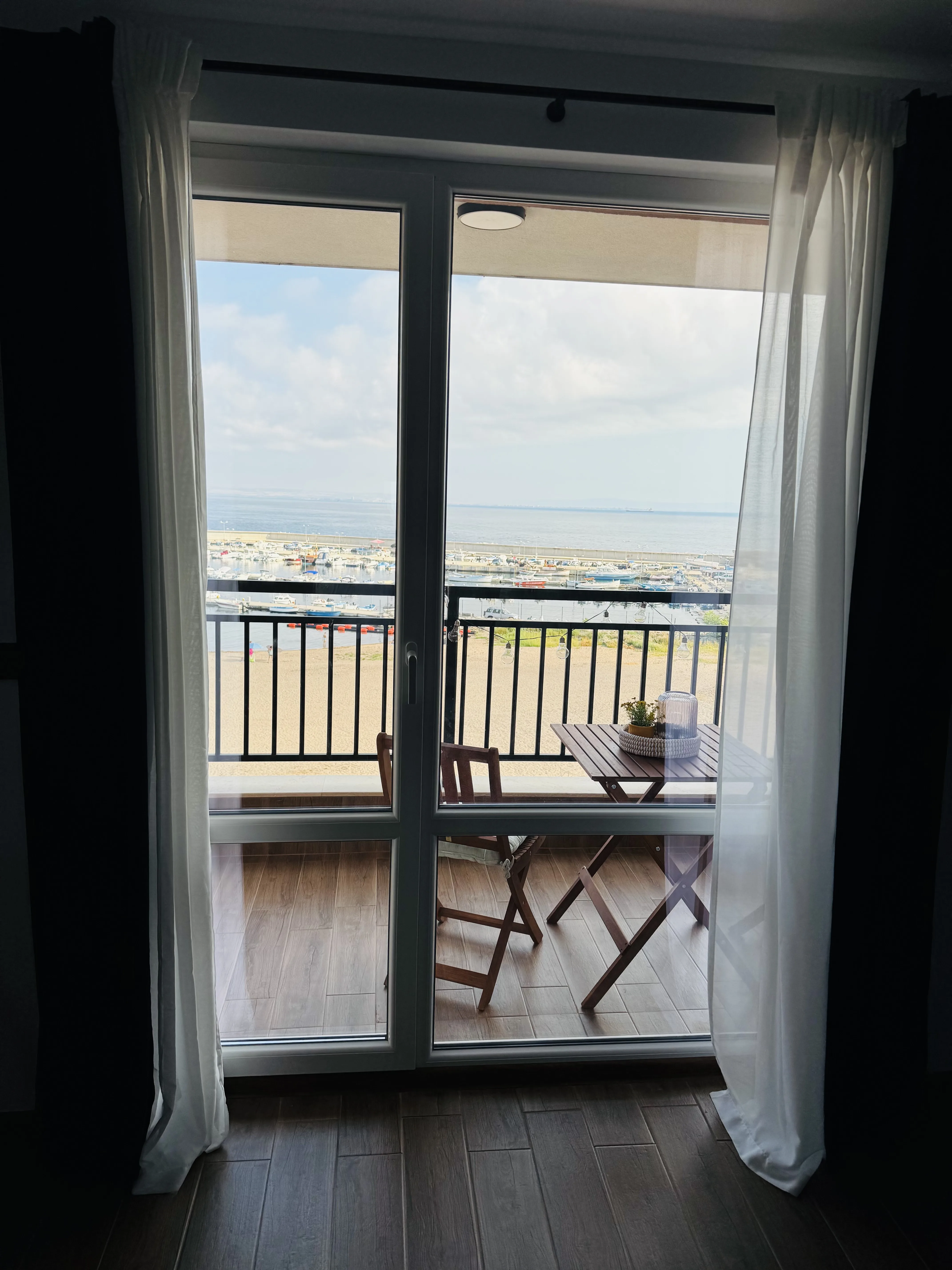 Beachfront view from the studio window